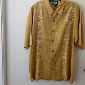 MENS TOMMY BAHAMA SHORT SLEEVE MUSTARD SHIRT